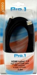 Enzo Pro-1 HDMI kabel A naar D micro 5 meter 1.4 - 9285030