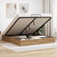 Ottoman Bedframe Ambachtelijk eiken 193 x 120 x 25 cm