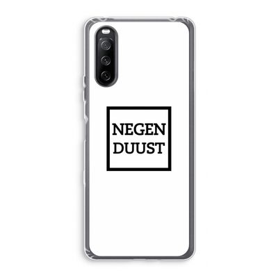 Negenduust vierkant: Sony Xperia 10 III Transparant Hoesje