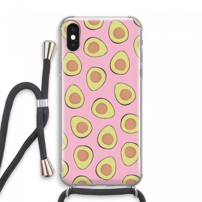 Dancing avocados: iPhone XS Max Transparant Hoesje met koord