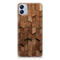 Bumper Hoesje voor Samsung Galaxy A04e Wooden Cubes - thumbnail