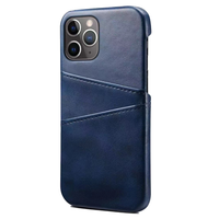 iPhone 15 Pro Max hoesje - Backcover - Pasjeshouder - Portemonnee - Kunstleer - Donkerblauw - thumbnail