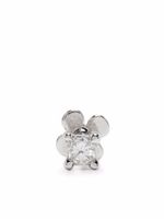 We by WHITEbIRD puces d'oreilles Princess en or blanc 14ct et 18ct ornées de diamants - Argent - thumbnail