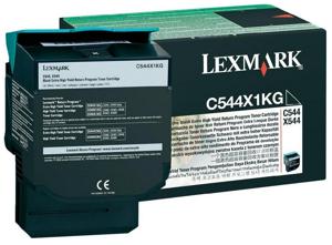 Lexmark Tonercassette (recycling) C544 C546 X544 X546 X548 Origineel Zwart 6000 bladzijden C544X1KG