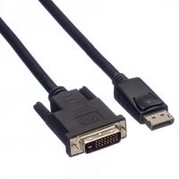 ROLINE DisplayPort Kabel DP Male - DVI Male (24+1), LSOH, zwart, 1,5 m - thumbnail