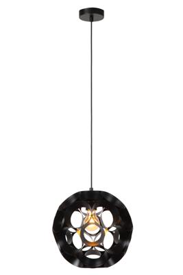 Lucide HANNELORE - Hanglamp - Ø 30 cm - 1xE27 - Zwart Lucide HANNELORE - Hanglamp - Ø 30 cm - 1xE27 - Zwart