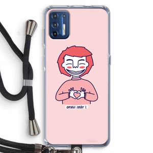 Hartje: Motorola Moto G9 Plus Transparant Hoesje met koord