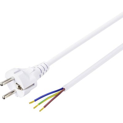 Sygonix SY-5043502 Aansluitkabel Stroom Wit 1.50 m