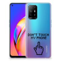 OPPO A94 5G | Reno5 Z Silicone-hoesje Finger Don&apos;t Touch My Phone