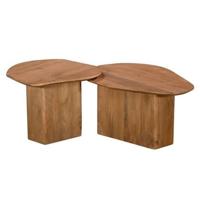 Giga Meubel - Salontafel Bruin - Set Van 2 - 70x60x35cm - Jinte