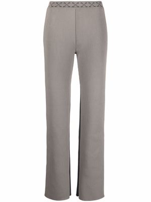 Off-White pantalon à taille Arrow - Vert