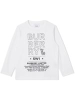 Burberry Kids t-shirt à logo imprimé - Blanc