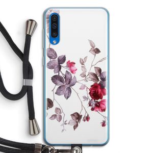 Mooie bloemen: Samsung Galaxy A50 Transparant Hoesje met koord