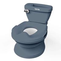 INGENUITY Mini kindertoilet met toiletverkleiner, muzikale spoeling en geïntegreerde opbergruimte voor doekjes Blauw