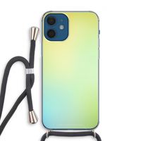 Minty mist pastel: iPhone 12 Transparant Hoesje met koord