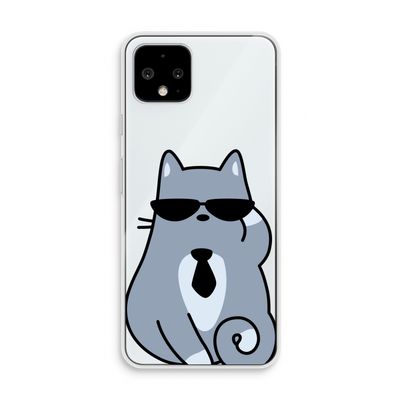 Cool cat: Pixel 4 Transparant Hoesje