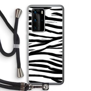 Zebra pattern: Huawei P40 Pro Transparant Hoesje met koord