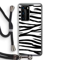Zebra pattern: Huawei P40 Pro Transparant Hoesje met koord