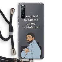 Hotline bling: Sony Sony Xperia 10 III Transparant Hoesje met koord