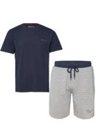 Phil & Co Phil & Co Heren Shortama Korte Pyjama Katoen Navy Blauw