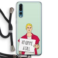 Gimme a call: Huawei P20 Pro Transparant Hoesje met koord