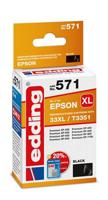 Edding Inktcartridge vervangt Epson 33XL, T3351 Compatibel Zwart EDD-571 18-571 - thumbnail