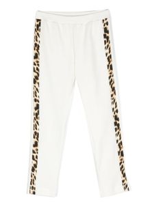 Roberto Cavalli Junior pantalon de jogging à imprimé léopard - Blanc