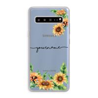 Zonnebloemen: Samsung Galaxy S10 5G Transparant Hoesje - thumbnail