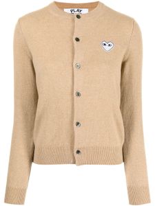 Comme Des Garçons Play cardigan à cœur brodé - Marron