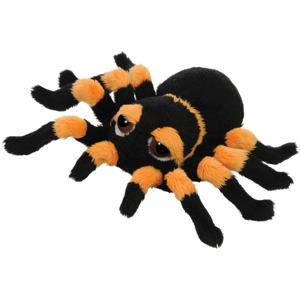 Suki gifts spinnen knuffel - zwart/oranje - 13 cm - dieren knuffels - Speelgoed voor kinderen