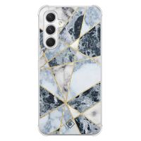Samsung Galaxy A54 shockproof hoesje - Marmer blauw