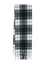 Polo Ralph Lauren Polo Pony-embroidered tartan check-print scarf - Vert - thumbnail