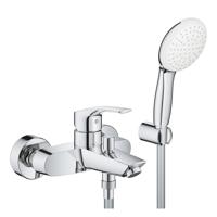 GROHE Eurosmart Badmengkraan - eengreeps - met doucheset - met omstel - chroom 25276003 - thumbnail