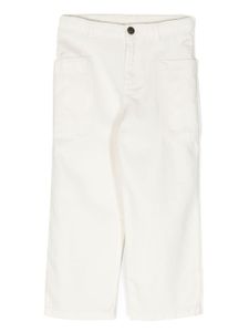 Bonpoint pantalon en toile à coupe droite - Blanc