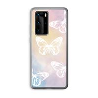 White butterfly: Huawei P40 Pro Transparant Hoesje