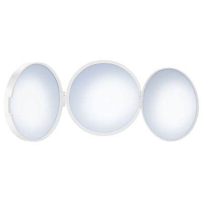 Driezijdige Make-up Spiegel Smedbo Outline Lite 10 cm Wit Smedbo