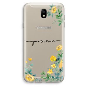 Gele bloemen: Samsung Galaxy J7 (2017) Transparant Hoesje