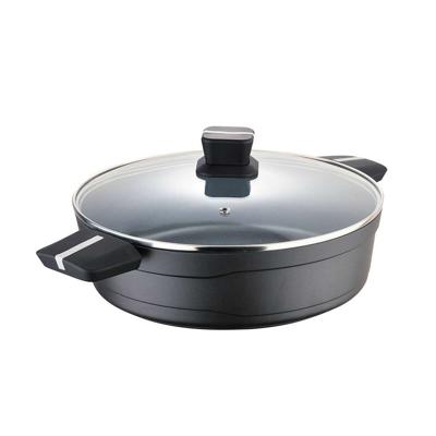 Pot met Glazen Deksel San Ignacio Bistro SG6427 Mat zwart Gegoten aluminium Verval