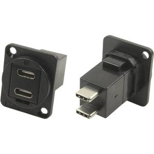 Cliff CP30212MB XLR-adapter USB-C bus naar USB-C stekker Adapter, inbouw 1 stuk(s)