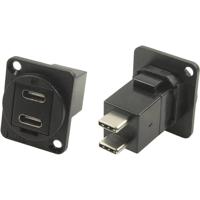Cliff CP30212MB XLR-adapter USB-C bus naar USB-C stekker Adapter, inbouw 1 stuk(s)