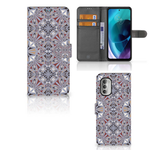 Motorola Moto G51 5G Bookcase Flower Tiles