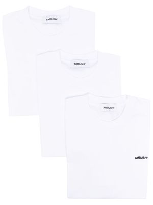 AMBUSH t-shirt à logo brodé - Blanc