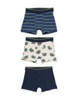 HEMA Kinder Boxers Stretch Katoen - 3 Stuks Blauw (blauw) - thumbnail