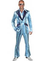 Herenpak 70&apos;s Blauw Met Strepen