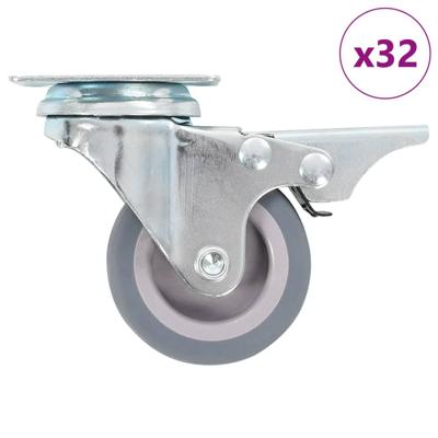 32 st Zwenkwielen 50 mm