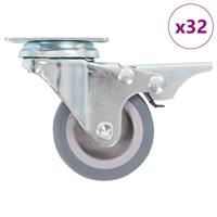 32 st Zwenkwielen 50 mm