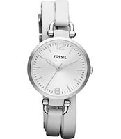 Horlogeband Fossil ES3246 Onderliggend Leder Wit 8mm