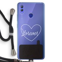 Forever heart pastel: Honor Note 10 Transparant Hoesje met koord
