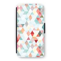Gekleurde driehoekjes pastel: iPhone 12 Flip Hoesje