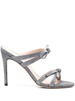 Stuart Weitzman sandales pailletées à détail de nœud 90 mm - Argent